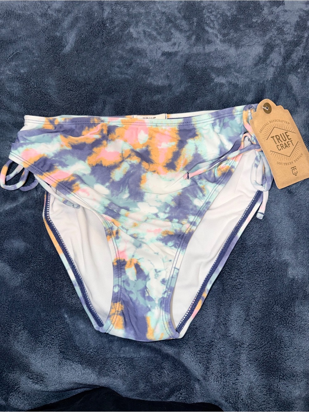 True Craft Pastel Tie-Dye Swim Bottoms - Lavender, Peach & Mint